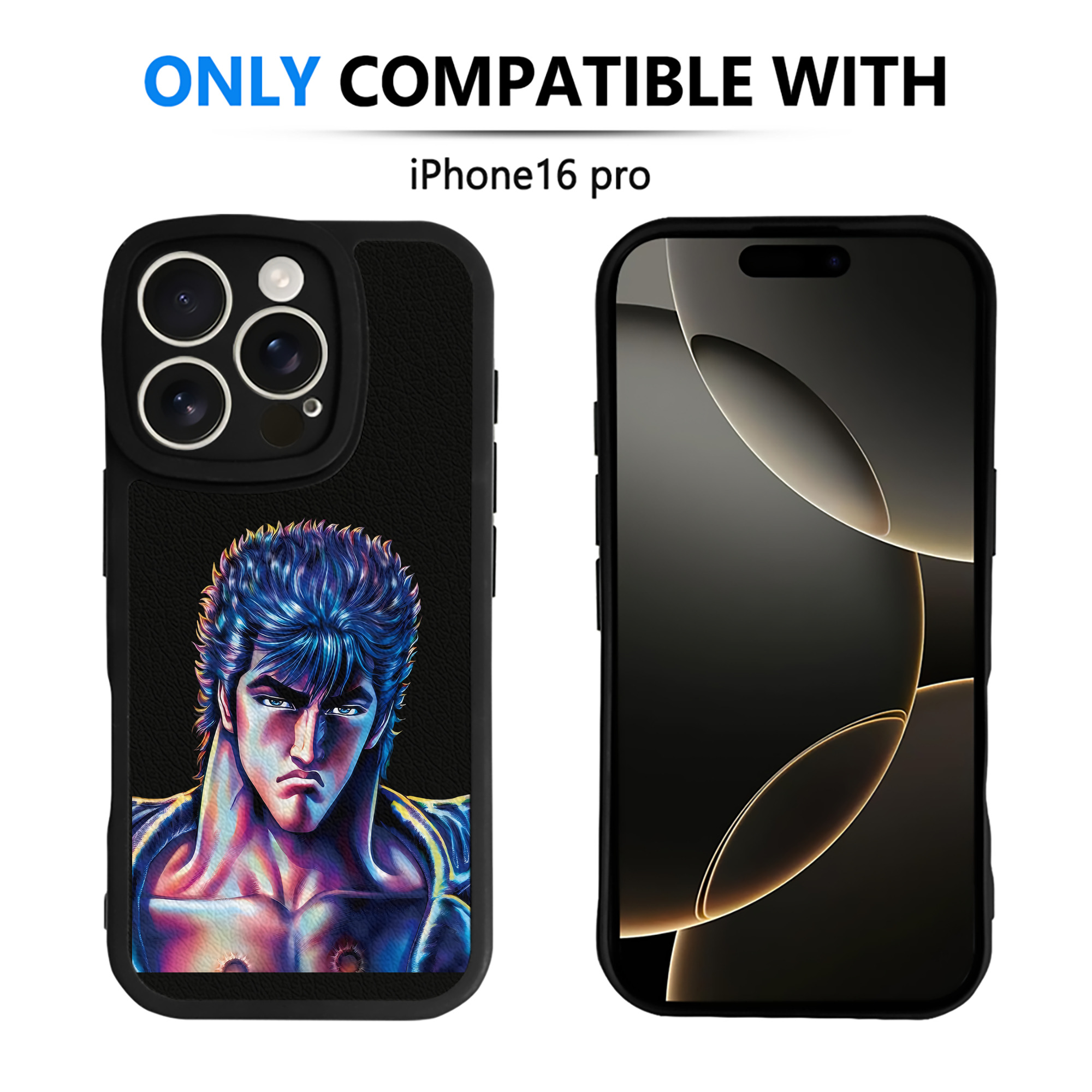 （画像用） 北斗の拳 Fist of the North Star 【iPhone 16シリーズ対応】シリコンスマホケース（レザー調） 材質：シリコン